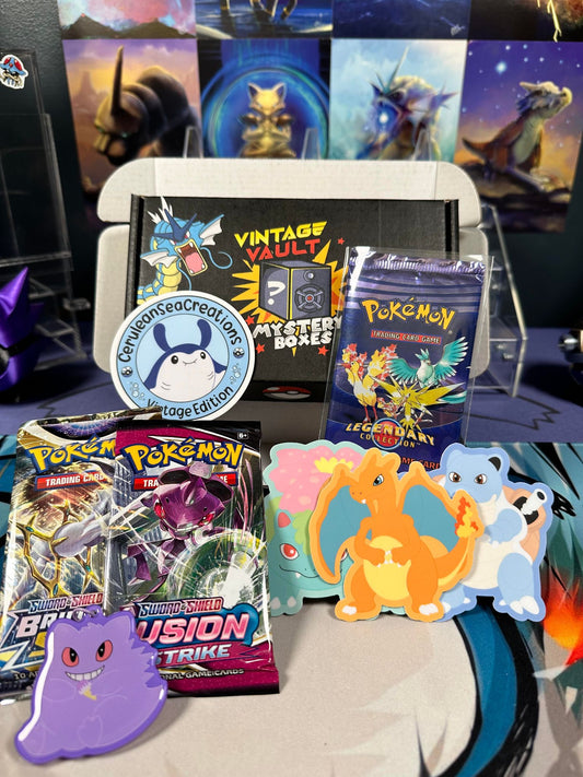 Mystery Box - CERULEAN EDITION! - Guaranteed WoTC Booster Pack in every box!! - Round 3 - DM on Instagram @VintageVaultPokemon for discounts!