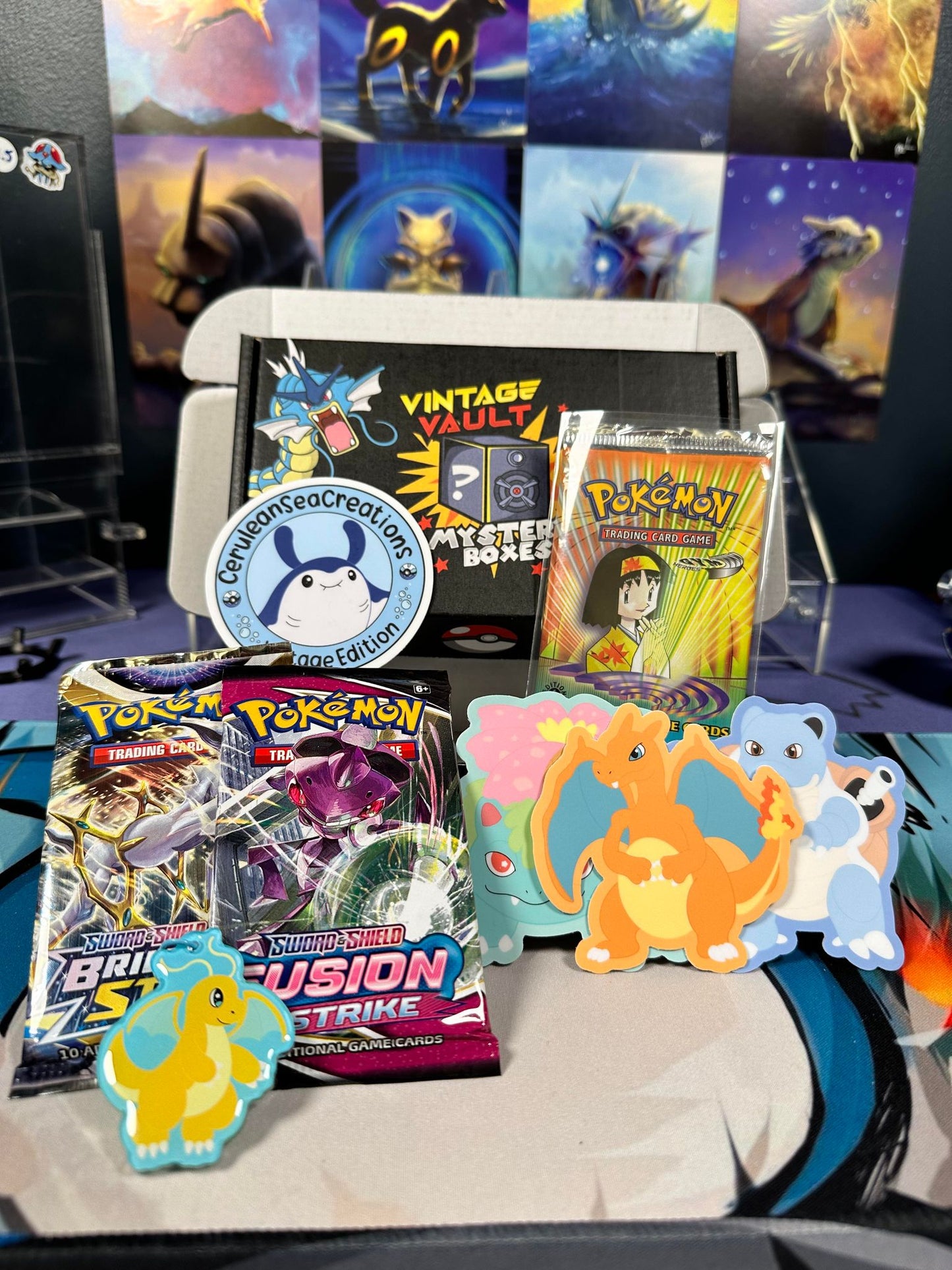 Mystery Box - CERULEAN EDITION! - Guaranteed WoTC Booster Pack in every box!! - Round 3 - DM on Instagram @VintageVaultPokemon for discounts!