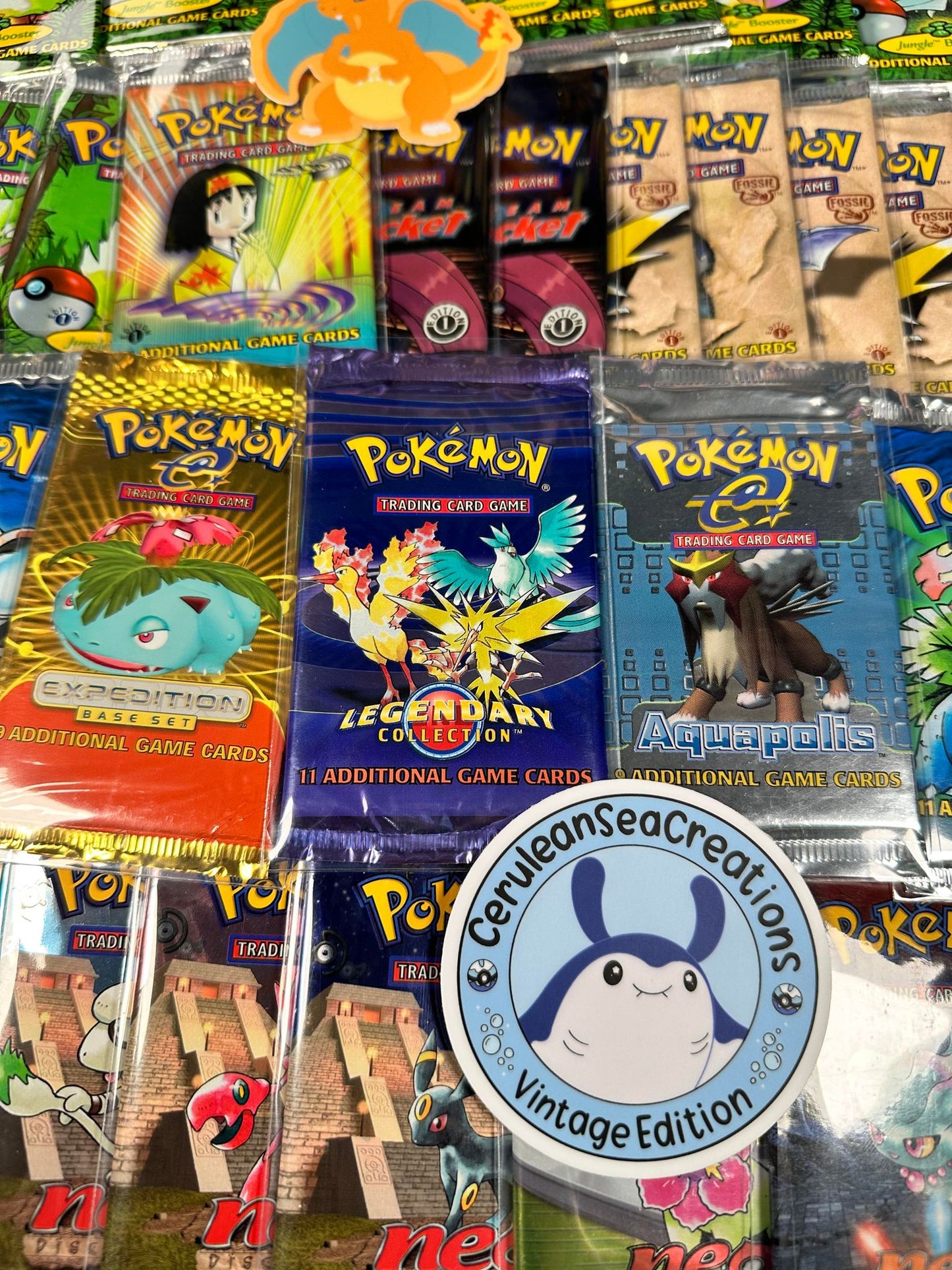 Mystery Box - CERULEAN EDITION! - Guaranteed WoTC Booster Pack in every box!! - Round 3 - DM on Instagram @VintageVaultPokemon for discounts!