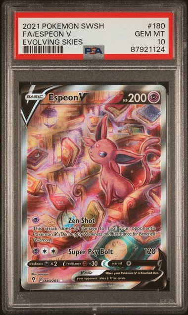 PSA 10 - Espeon V #180